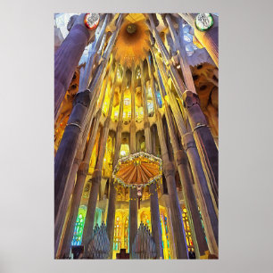 Sagrada Familia. Inneres. Ansicht 22. Poster