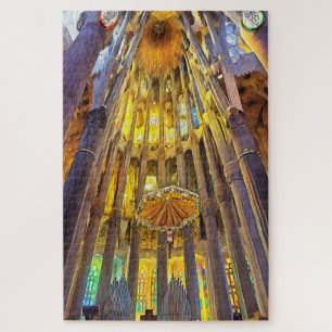 Sagrada Familia. Inneres. Ansicht 22. Puzzle