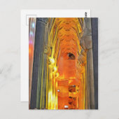 Sagrada Familia.Interior Ansicht 1. Postkarte (Vorne/Hinten)