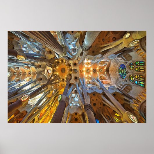 Sagrada Familia. Interior. View 20. Poster (Vorne)