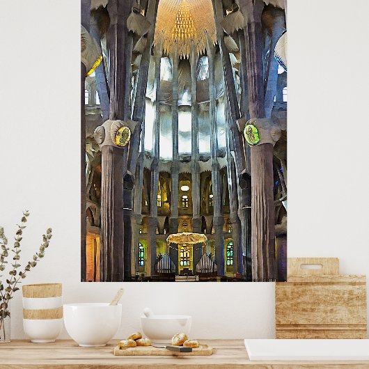 Sagrada Familia. Interior. View 6. Poster (Küche)