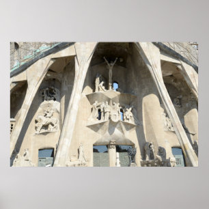 Sagrada Familia. Leidenschafts-Fassade Poster