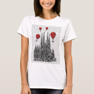 Sagrada Familia und glühende Luft-Ballone T-Shirt