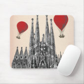 Sagrada Familia und Red Hot Air Balloons 2 Mousepad (Mit Mouse)