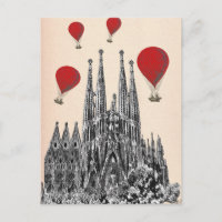 Sagrada Familia und Red Hot Air Balloons 2