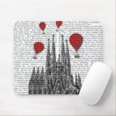 Sagrada Familia und Red Hot Air Balloons Mousepad (Mit Mouse)