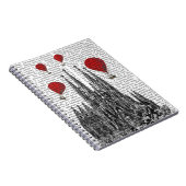 Sagrada Familia und Red Hot Air Balloons Notizblock (Rechte Seite)