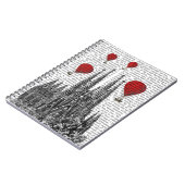 Sagrada Familia und Red Hot Air Balloons Notizblock (Linke Seite)