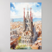 Sagrade Familia Barcelona Der berühmte Platz Poster (Vorne)