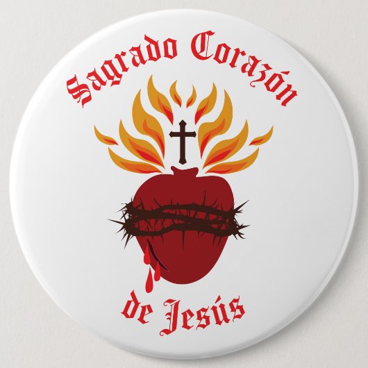 Sagrado Corazón de Jesús/Heiliges Herz Jesu Button (Vorderseite)
