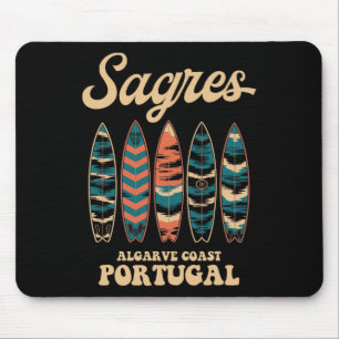 Sagres Algarve Küste Portugal Surfboard Surfen So Mousepad