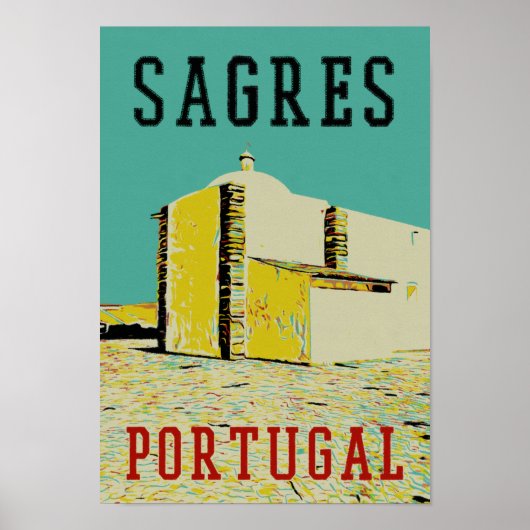 Sagres promonelle Abbildung Algarve Portugal Poster (Vorne)