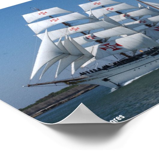 Sagres Tall Ship Poster (Ecke)