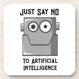Sagt einfach Nein zur künstlichen Intelligenz Getränkeuntersetzer