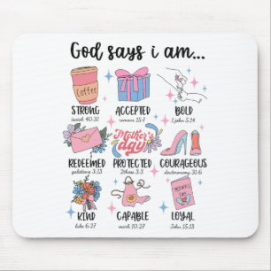sagt, ich bin Mütter Tag Christlich Motivation Mam Mousepad
