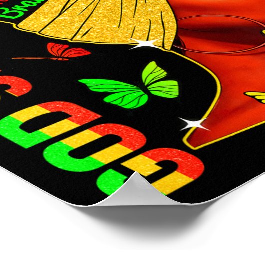 Sagt, ich bin schwarze Melanin Schwarze Geschichte Poster (Ecke)