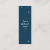 Sagt Niemand Lesezeichen Mini Visitenkarte (Rückseite)