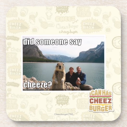 Sagte jemand cheeze? getränkeuntersetzer (Vorderseite)