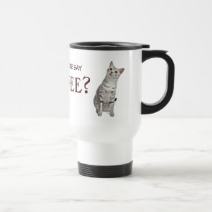 Sagte jemand Kaffee? Katzen-Tasse Reisebecher