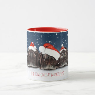 Sagte jemand Mince Pies, Christmas Hippo Tasse? Tasse