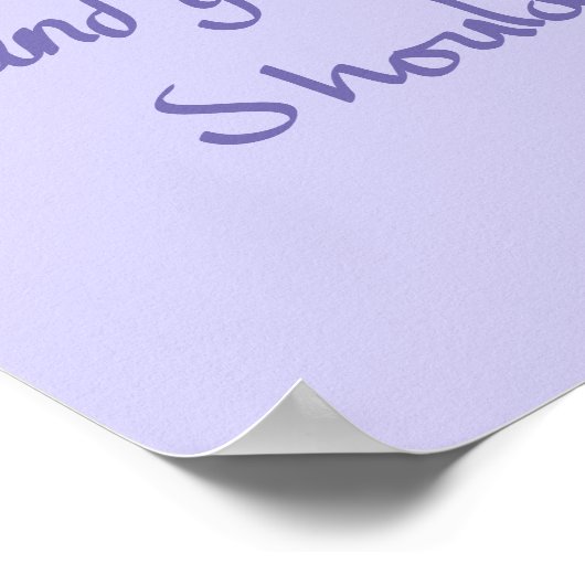 Sagte Links Funny Argument Zitat Spaß Lilac Lila Poster (Ecke)