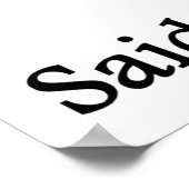 Sagte nie jemand: Ich bedauere diese Arbeit Poster (Ecke)