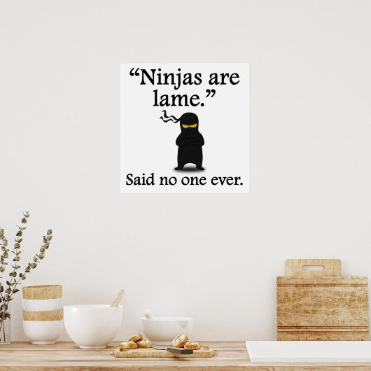 Sagte nie jemand: Ninjas sind lahm Poster (Küche)