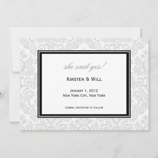 sagte sie ja! einladung (Vorderseite)