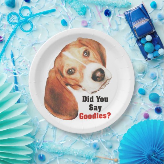 Sagten Sie gute Sachen? Beagle Pappteller (Party)