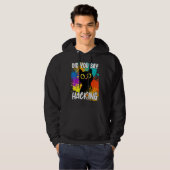 Sagten Sie Hacking Black Cat Hoodie (Vorne ganz)