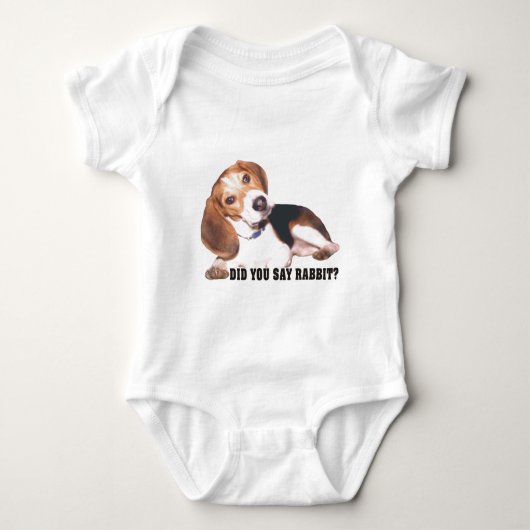 Sagten Sie Kaninchen? Beagle Baby Strampler (Vorderseite)