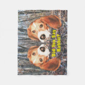 Sagten Sie Kaninchen? Beagle-Fleece-Decke Fleecedecke (Vorderseite)