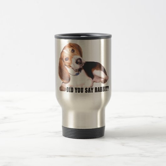 Sagten Sie Kaninchen? Beagle-Reise-Tasse Reisebecher (Mittel)