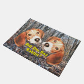 Sagten Sie Kaninchen? Beagle-Tür-Matte Fußmatte (Schrägansicht)