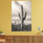 Saguaro bw leinwanddruck (Insitu (Wohnzimmer))
