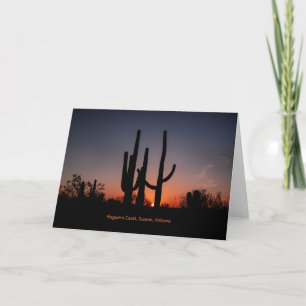Saguaro Cacti bei Sonnenuntergang Karte