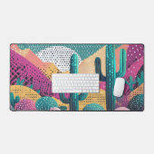 Saguaro cacti im landschaftlich gepunkteten Hinter Schreibtischunterlage (Tastatur & Maus)