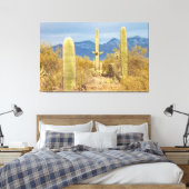 Saguaro Cacti in Desert Landscape Leinwanddruck (Insitu (Schlafzimmer))