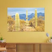 Saguaro Cacti in Desert Landscape Leinwanddruck (Insitu (Wohnzimmer))