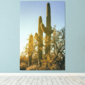 Saguaro Cacti Leinwanddruck (Insitu (Holzboden))