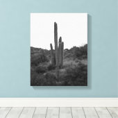 Saguaro Cactus 11x14 Leinwanddruck (Insitu (Holzboden))