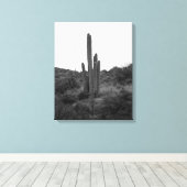 Saguaro Cactus 16x20 Leinwanddruck (Insitu (Holzboden))