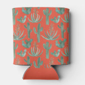 Saguaro Cactus Aloe Succulent Wasserfarbe Rot Dosenkühler (Rückseite)