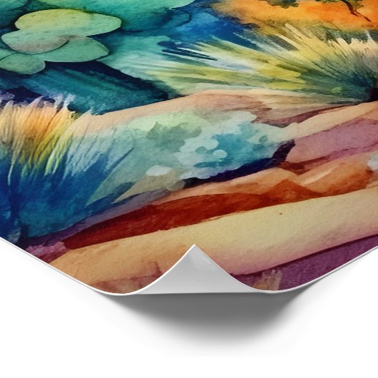 Saguaro Cactus Arizona Poster (Ecke)