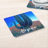 Saguaro Cactus Arizona Rechteckiger Pappuntersetzer (angewinkelt)