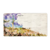 Saguaro Cactus Arizona Wüste Lila Wasserfarbe (Vorne)