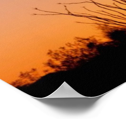 Saguaro Cactus at Sunset Poster (Ecke)