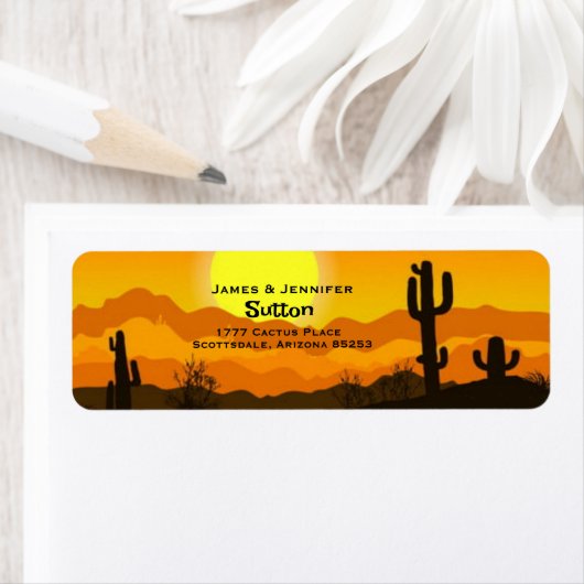 Saguaro Cactus at Sunset Rücksendeadresse (Insitu)