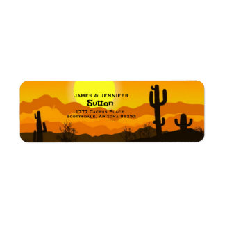 Saguaro Cactus at Sunset Rücksendeadresse
