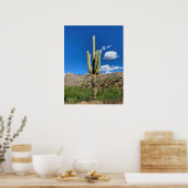Saguaro Cactus Blue Skies Arizona Foto Poster (Küche)